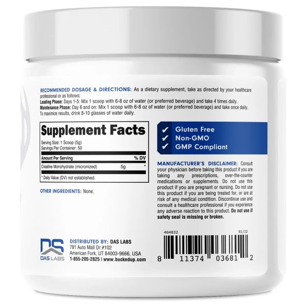 Bucked Up Creatine Monohydrate 4 Bucked Up Creatine Monohydrate - Image 2