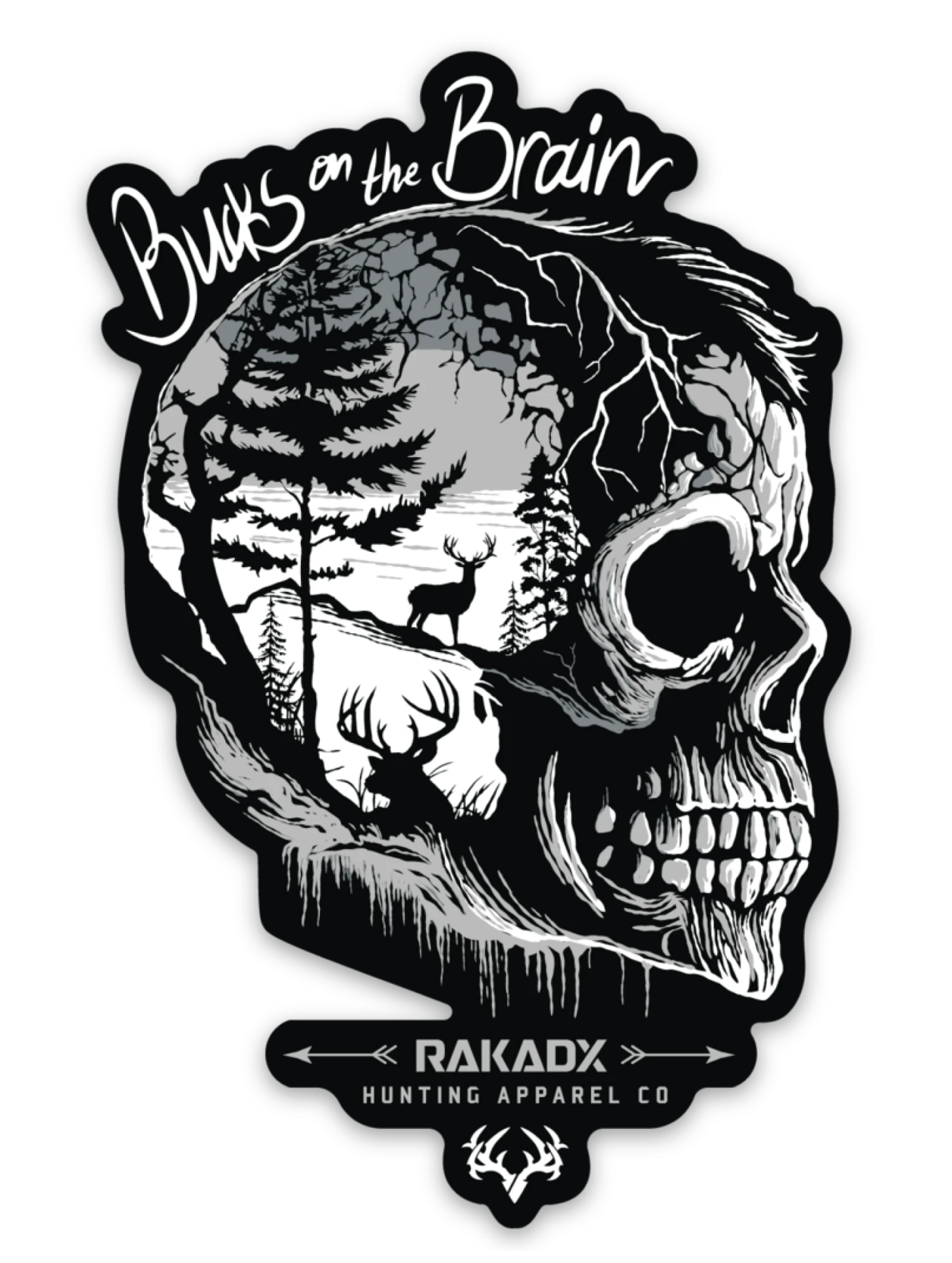 Bucks On The Brain Wilderness Sticker 3 Bucks On The Brain Wilderness Sticker