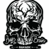 Bucks Brain Forward Skull Sticker -RakAdx 30672