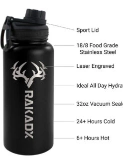 32 Oz Premium Bottle | Black