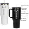 40 Oz Travel Mug Stainless Steel Laser Engraved | 2 Colors