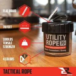Rapid Rope Mini Canisters | Rope In A Can | 70 Feet | 1100 Lb Test | USA Made! -RakAdx 814xy mG6mL. AC SL1500