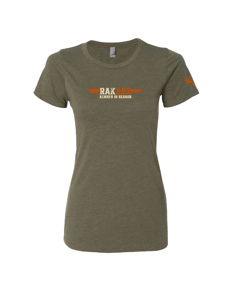 Ladies "Bone & Brass" Military Green Tee Shirt 5 Ladies "Bone & Brass" Military Green Tee Shirt - Image 3