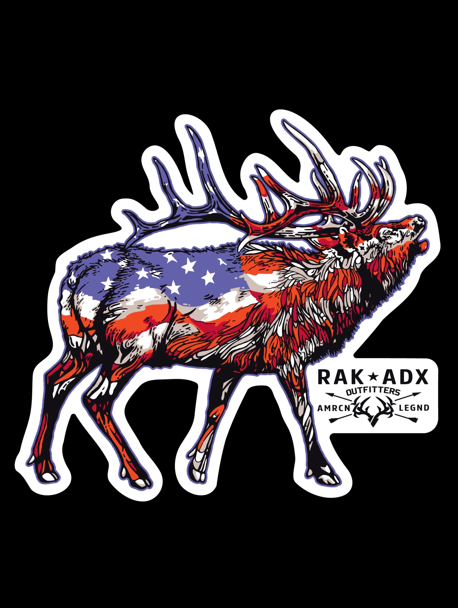 American Legend Elk Sticker 3 American Legend Elk Sticker