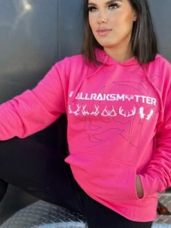 All Raks Matter ™ Neon Pink Boobies Hoodie -RakAdx all raks matter tm neon pink boobies hoodie seasonal wear rakadx