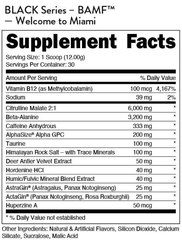 BAMF BLACK - High Stimulant Nootropic Pre-Workout 4 BAMF BLACK - High Stimulant Nootropic Pre-Workout - Image 2
