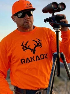 Blaze Orange Long Sleeve Tee -RakAdx blaze orange long sleeve tee seasonal wear rakadx