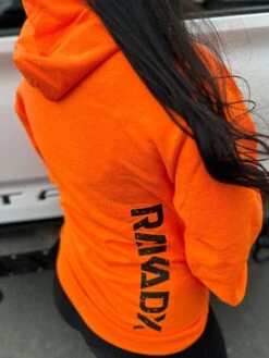 Blaze Orange Uni-Sex Hoodie -RakAdx blaze orange uni sex hoodie seasonal wear rakadx 2