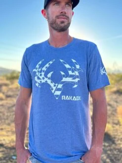 Blue Star Spangled Rak Tee -RakAdx blue star spangled rak tee shirt rakadx