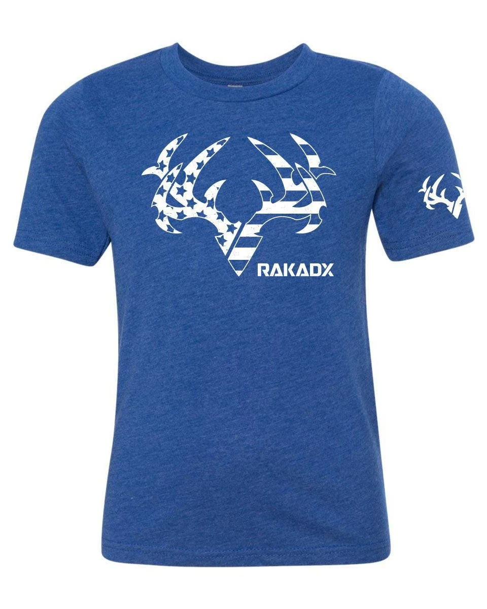 Youth Blue Star Spangled Rak Tee 3 Youth Blue Star Spangled Rak Tee