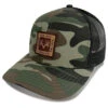 Delta Camo Leather Patch Trucker Hat 1 Delta Camo Leather Patch Trucker Hat -RakAdx delta camo leather patch trucker hat headwear rakadx osfm 4