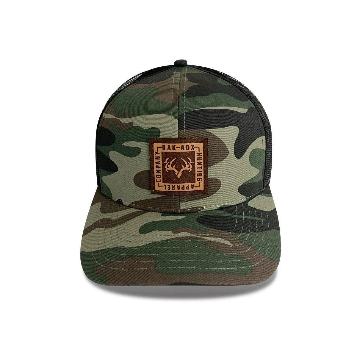 Delta Camo Leather Patch Trucker Hat 4 Delta Camo Leather Patch Trucker Hat - Image 2