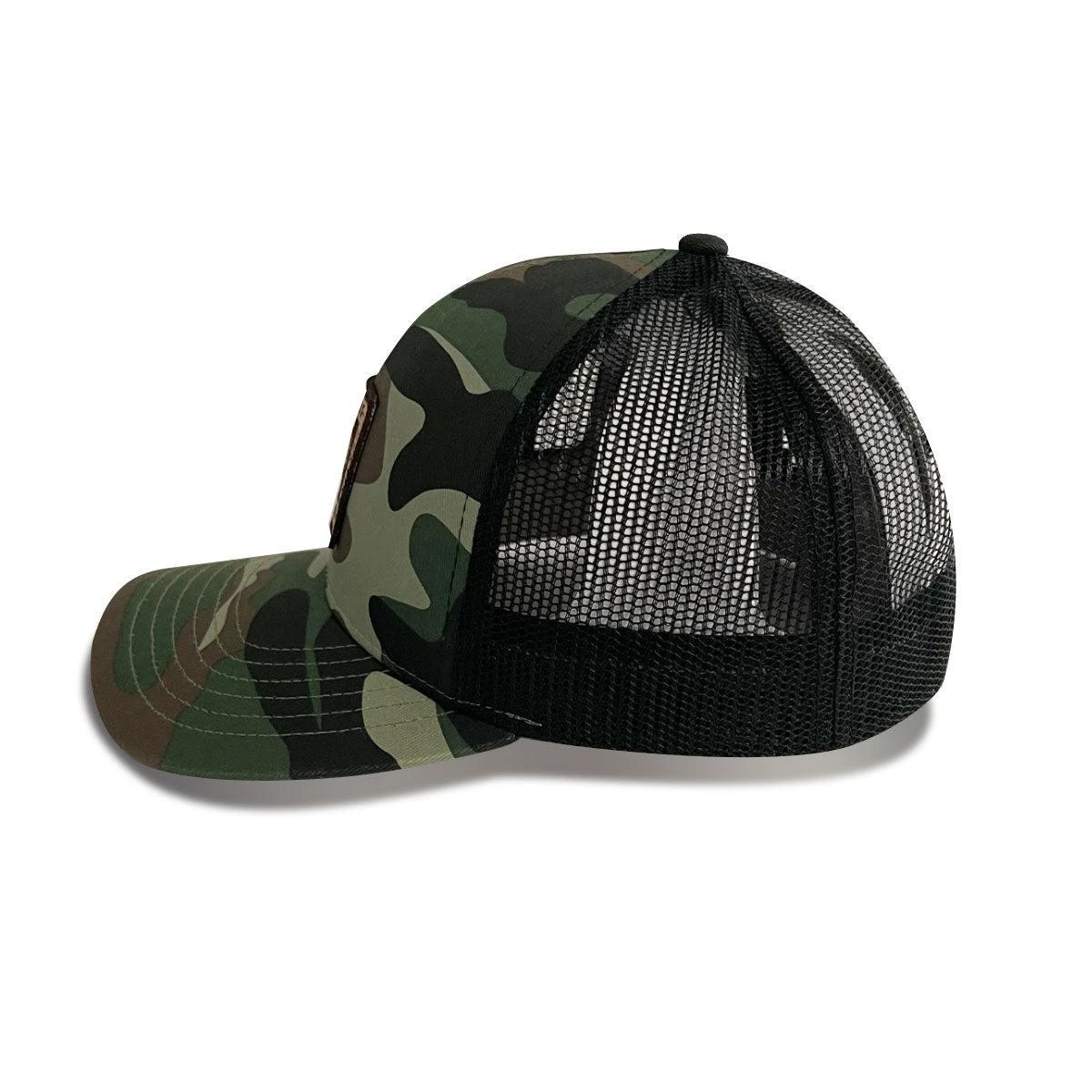 Delta Camo Leather Patch Trucker Hat 9 Delta Camo Leather Patch Trucker Hat - Image 7