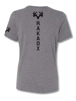 Womens "Elk Season 2.0" Grey Tri-Blend T-Shirt - Clearance -RakAdx elk season 3.0 ladies back
