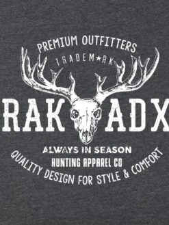 Womens Old Skull RakAdx Tee -RakAdx old skull ladies front design