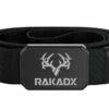 Rak Buck Large Logo Groove Life ™ Stretch Belt -RakAdx rak buck large logo groove life tm stretch belt gear groovelife black buckleblack belt