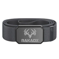 Rak Buck Large Logo Groove Life ™ Stretch Belt -RakAdx rak buck large logo groove life tm stretch belt gear groovelife gunmetal buckledeep stone belt 4