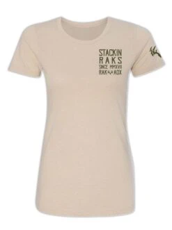 Womens Stackin Raks Tee -RakAdx rak stack ladies front