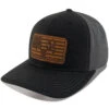 RakBuck Leather Flag Trucker Hat -RakAdx rakbuck leather flag trucker hat headwear rakadx osfm 3