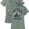 Ladies "Sheep In A Jeep" Laurel Green Garment Dyed T-Shirt 2 Ladies "Sheep In A Jeep" Laurel Green Garment Dyed T-Shirt -RakAdx sheep jeep ladies both