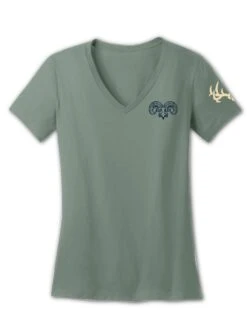 Ladies "Sheep In A Jeep" Laurel Green Garment Dyed T-Shirt 7 Ladies "Sheep In A Jeep" Laurel Green Garment Dyed T-Shirt -RakAdx sheep jeep ladies front
