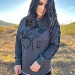 Wilderness Elk Long Sleeve Thermal Tee | Unisex -RakAdx wilderness elk long sleeve thermal tee unisex seasonal wear rakadx 3