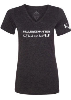Womens All Raks Matter ™Boobies V Neck Relaxed Tee