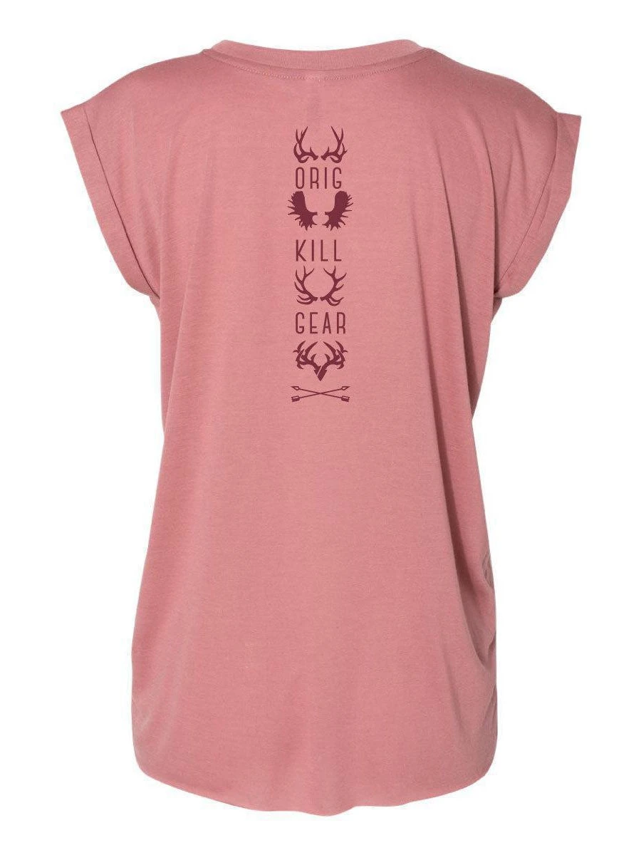 Womens Crisscross Flowy Muscle Tee 4 Womens Crisscross Flowy Muscle Tee - Image 2