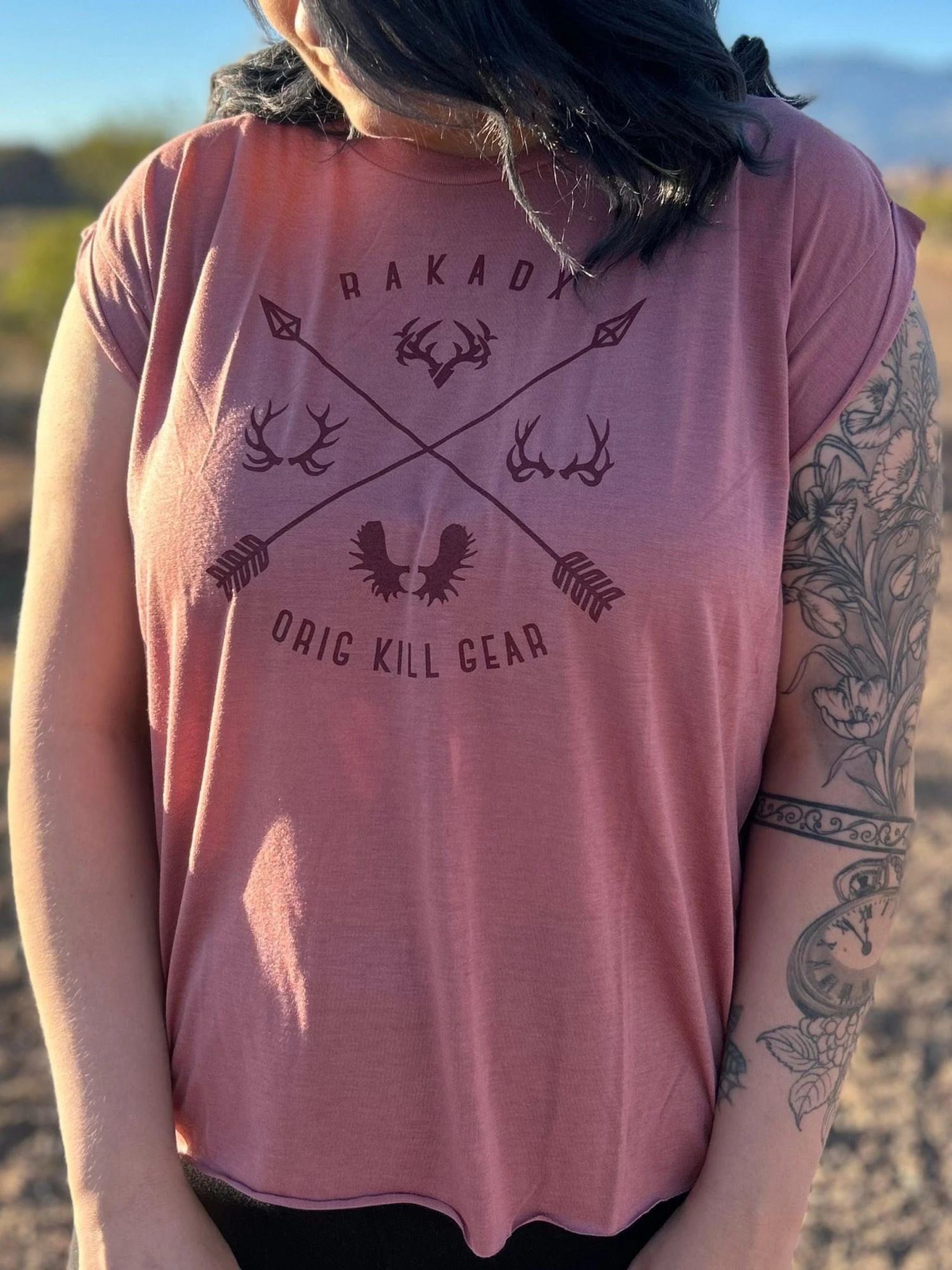 Womens Crisscross Flowy Muscle Tee 5 Womens Crisscross Flowy Muscle Tee - Image 3