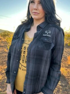 Womens Jasper Western Shirt | Black - Clearance -RakAdx womens jasper western shirt black clearance ladies shirt rakadx
