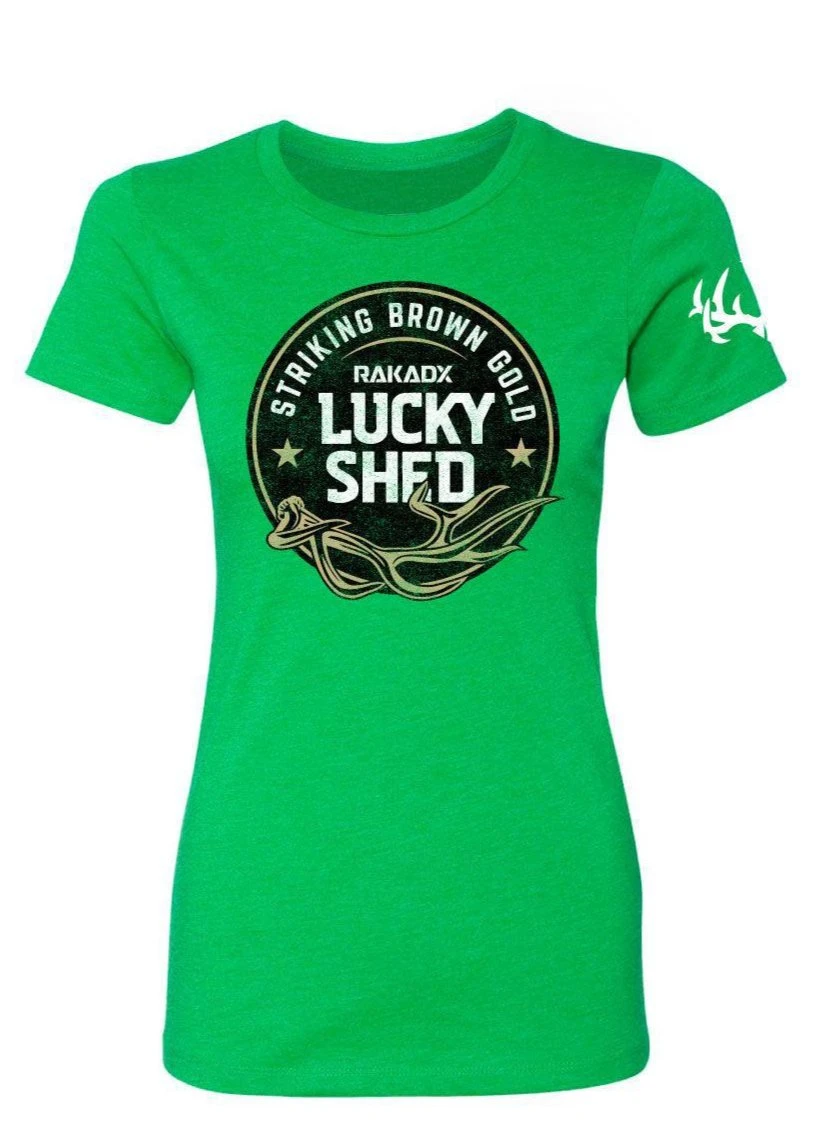 Womens Lucky Shed Brown Gold Tee 3 Womens Lucky Shed Brown Gold Tee