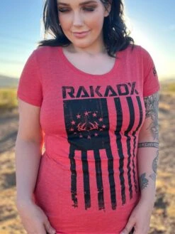 Womens Rak N Flag Tee -RakAdx womens rak n flag tee ladies shirt rakadx